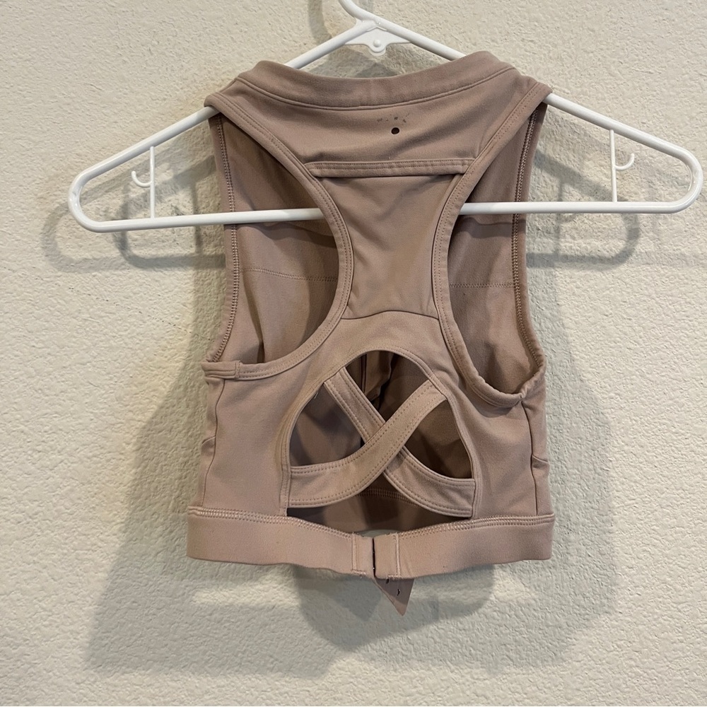 Gym shark light mauve pink sports bra fits like xsmall light padding racer back - Picture 6 of 7